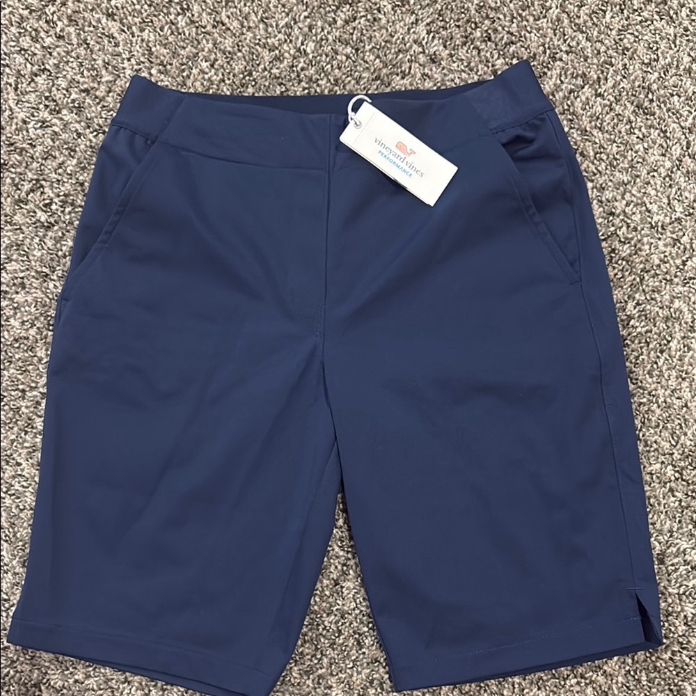Vineyard Vines Slim Pull-On Bermuda Short in Blue Blazer Women’s Size Small